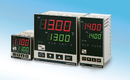 Picture of Shimaden SRS10 Series advanced controllers, feature packed, compact size, with program function.