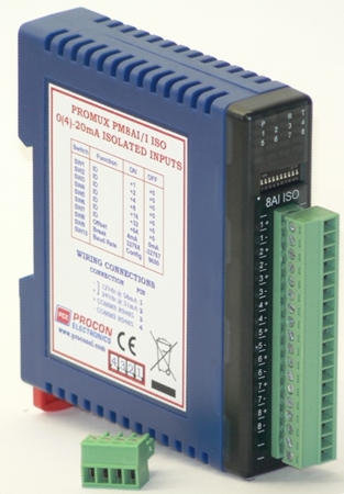 Picture of Procon PM8AI/I ISO - 8 Current Input Module Fully Isolated (RS485)