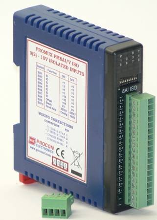 Picture of Procon PM8AI/V ISO - 8 Voltage Input Module Fully Isolated (RS485)